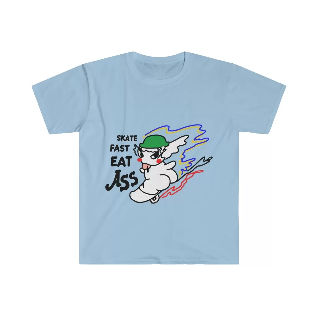 Skate Fast Eat Ass Cotton Tee - Image 4