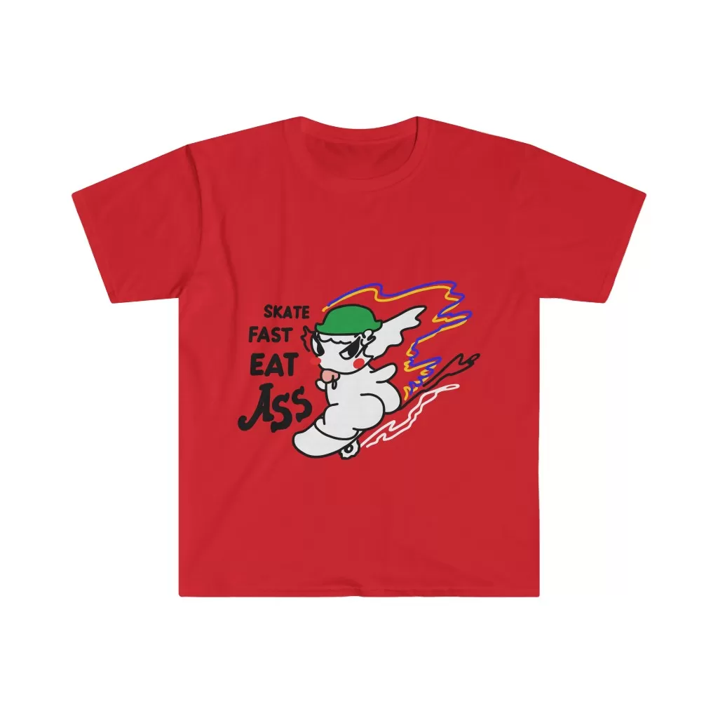 Skate Fast Eat Ass Cotton Tee - Image 5
