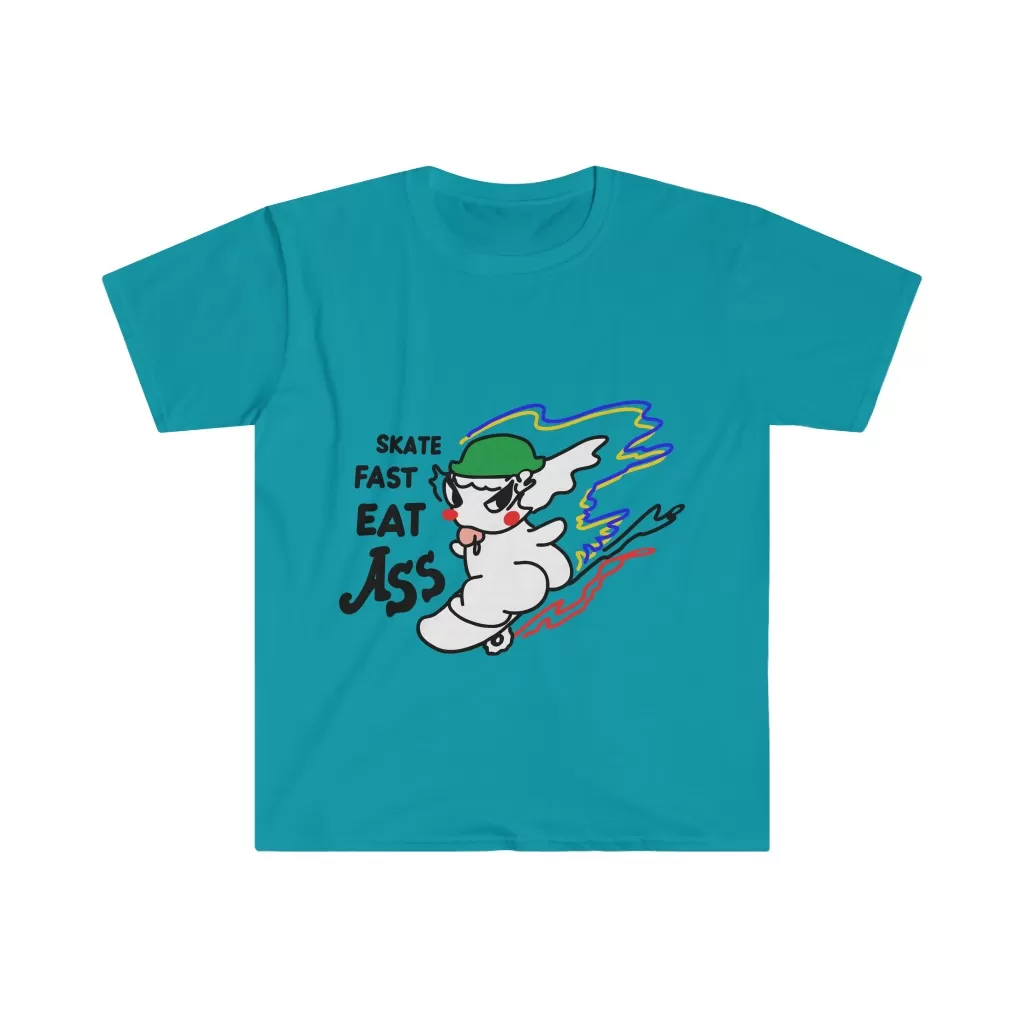 Skate Fast Eat Ass Cotton Tee - Image 3