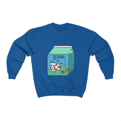 Strawberry Cow Milk Crewneck Sweatshirt