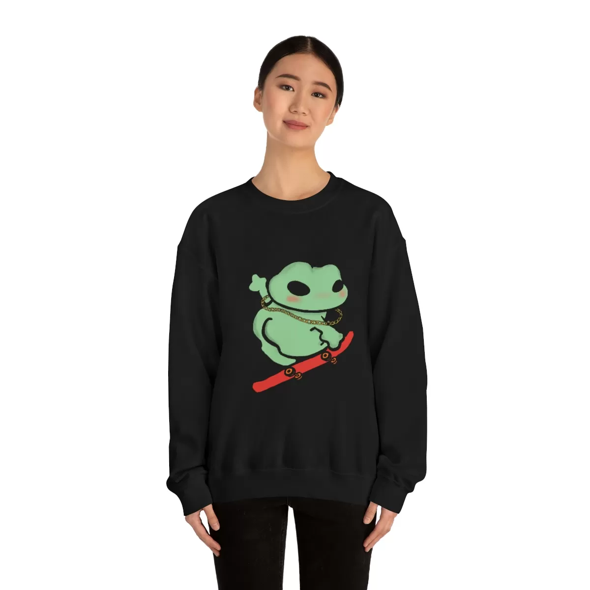 Skater Boi Frog Crewneck Sweatshirt - Image 10