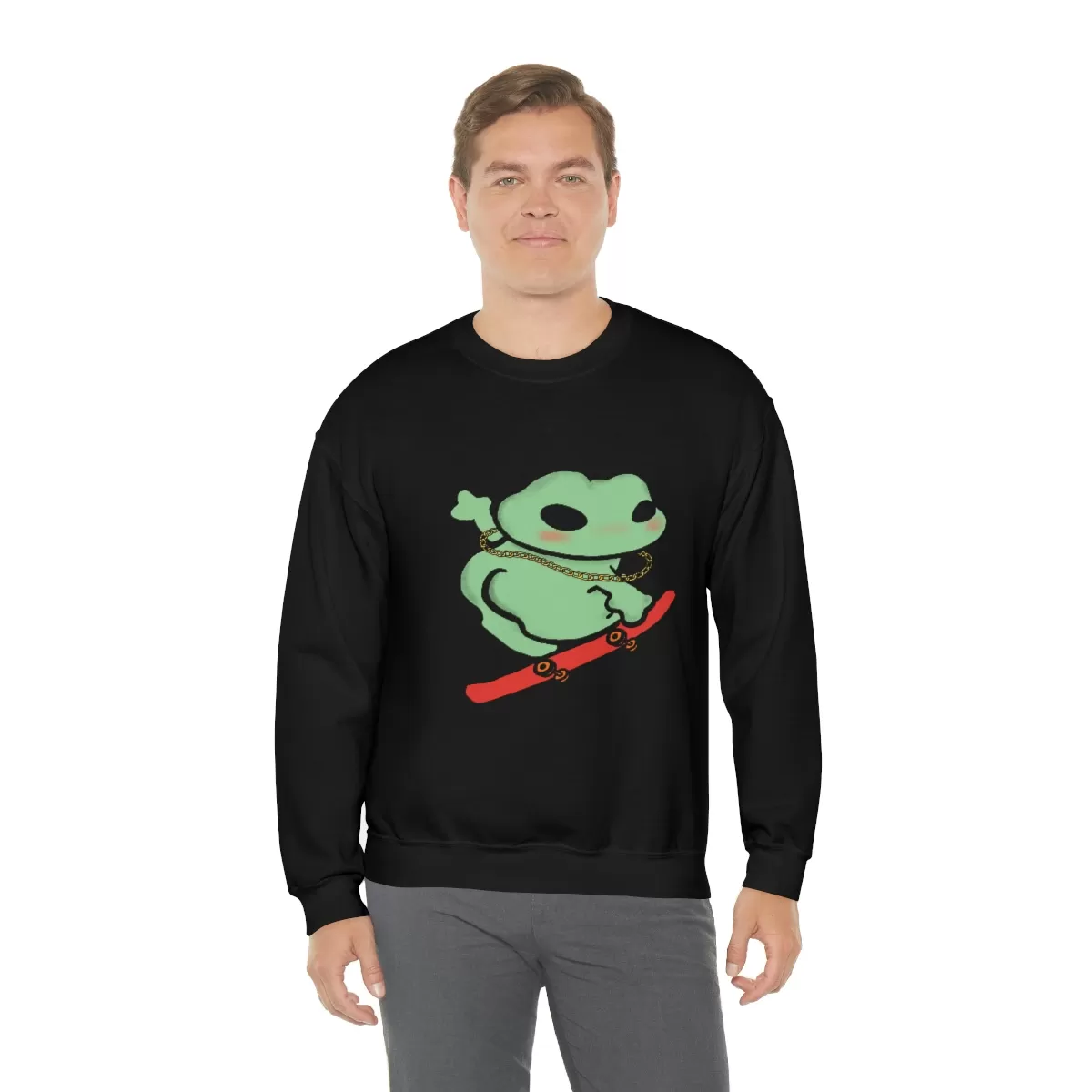 Skater Boi Frog Crewneck Sweatshirt - Image 12