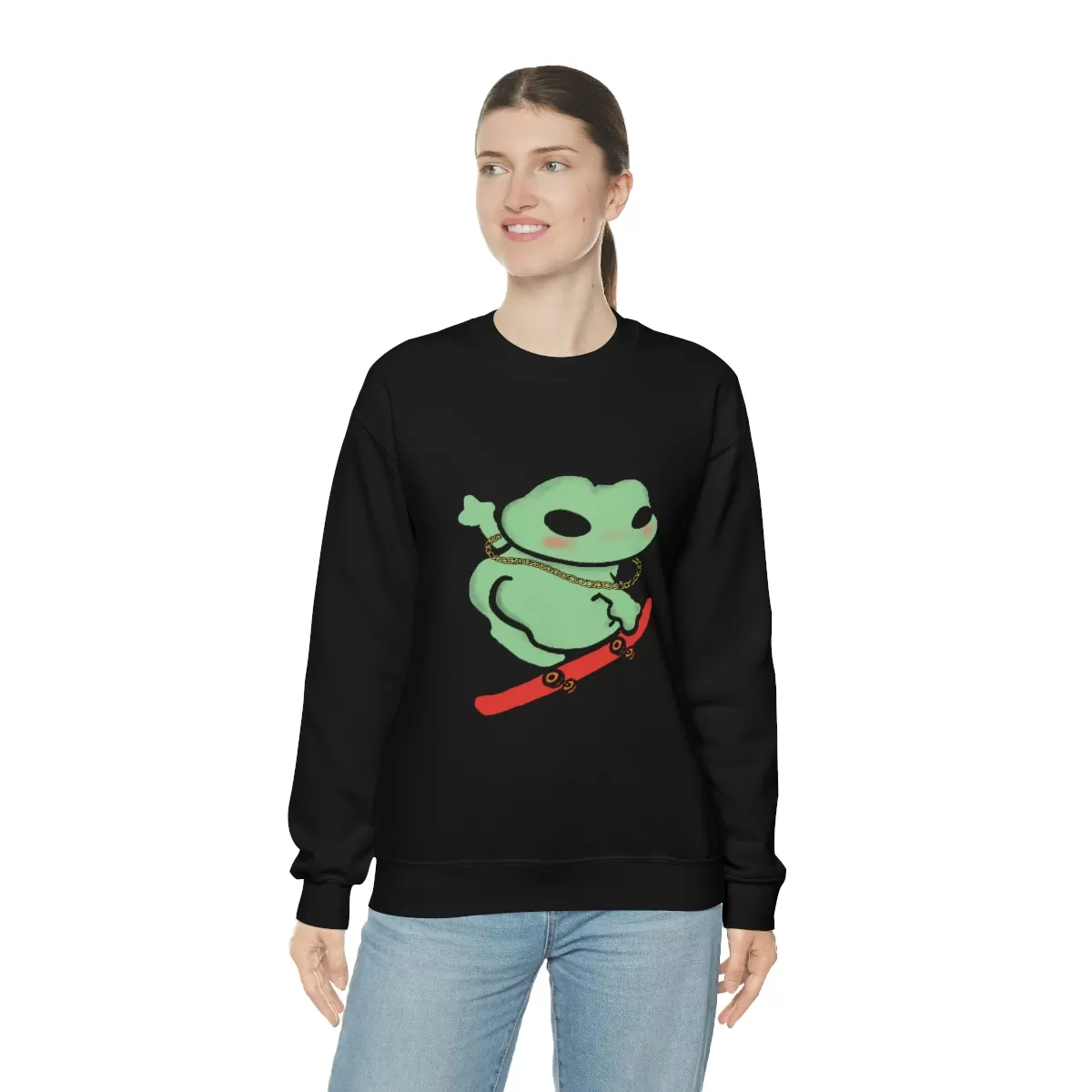 Skater Boi Frog Crewneck Sweatshirt - Image 13