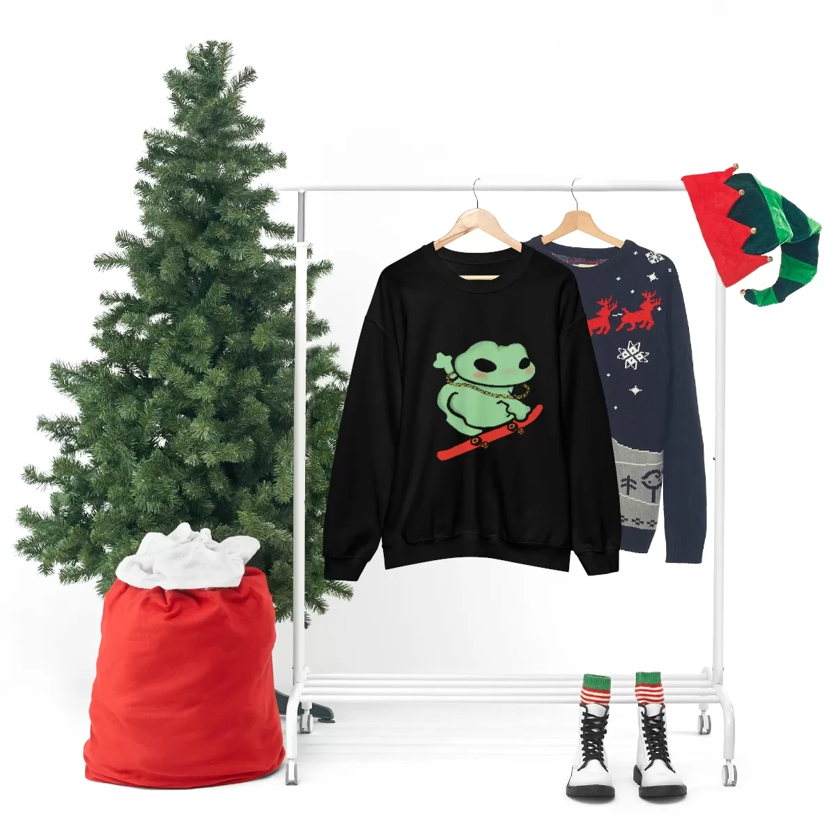 Skater Boi Frog Crewneck Sweatshirt - Image 16