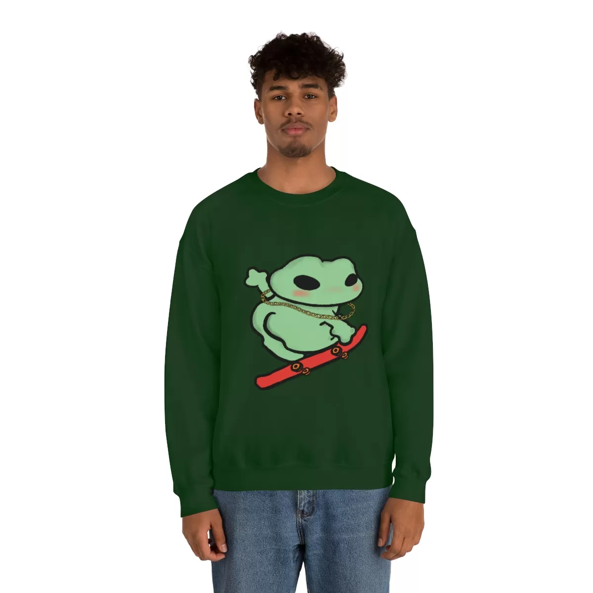 Skater Boi Frog Crewneck Sweatshirt - Image 19