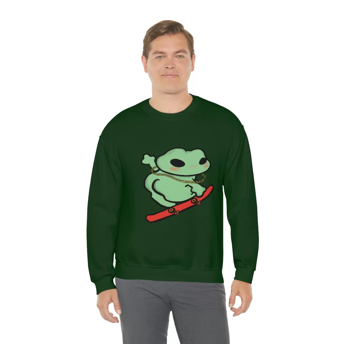 Skater Boi Frog Crewneck Sweatshirt - Image 20
