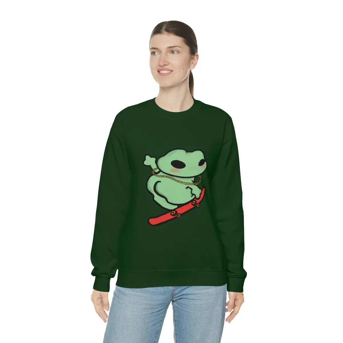 Skater Boi Frog Crewneck Sweatshirt - Image 21