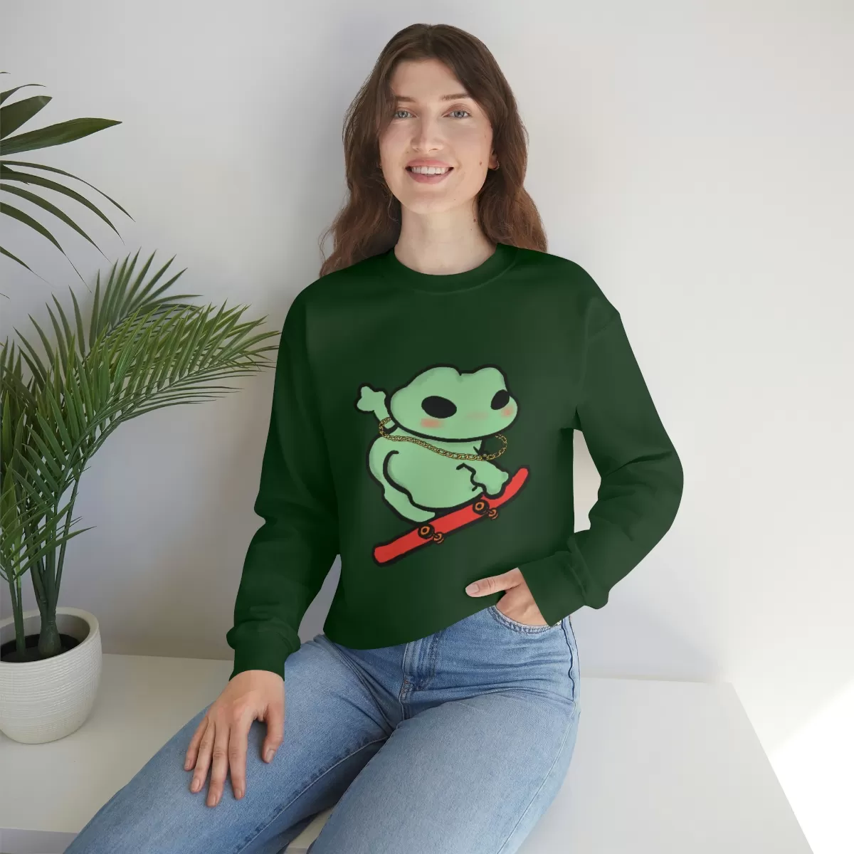 Skater Boi Frog Crewneck Sweatshirt - Image 22