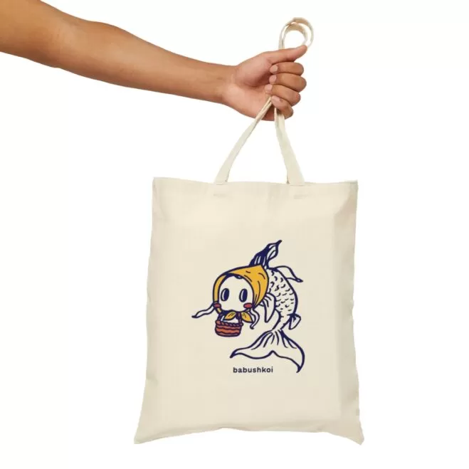 Plain Babushkoi Canvas Tote Bag - Image 5
