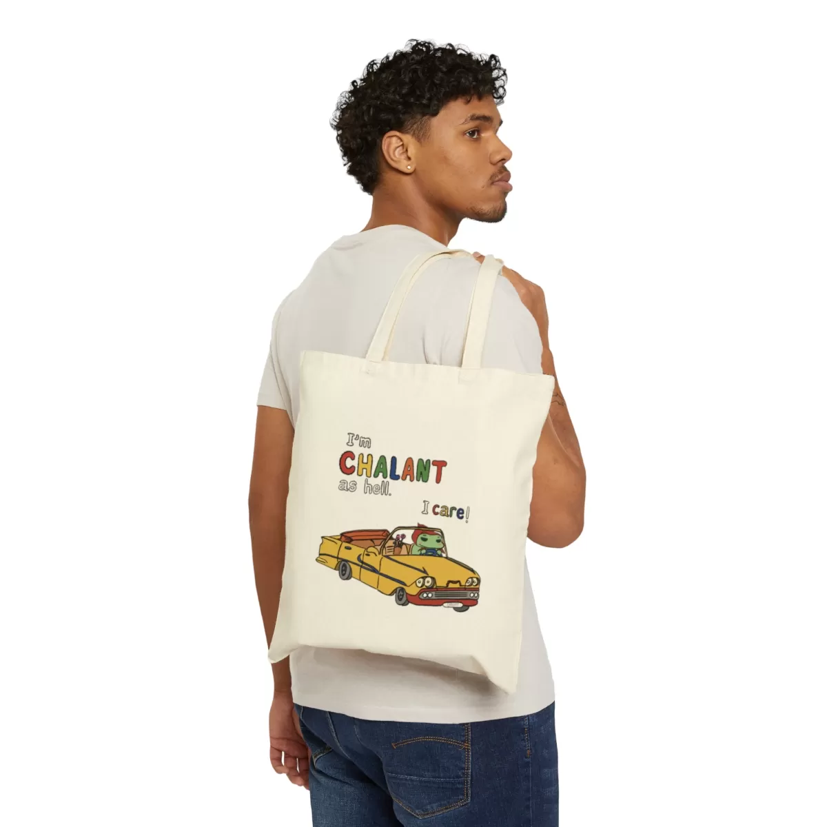 Chalant Frog Canvas Tote Bag - Image 3