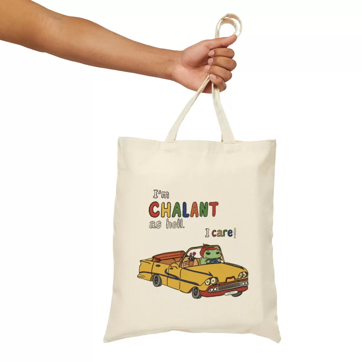 Chalant Frog Canvas Tote Bag - Image 5